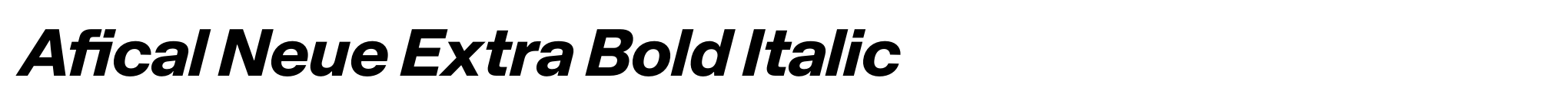 Afical Neue Extra Bold Italic image